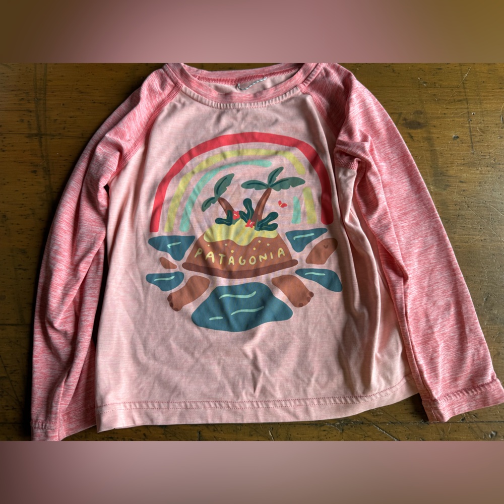 Patagonia Pink Capilene Kids' Long Sleeve Sun Shirt